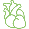 heart valves green icon