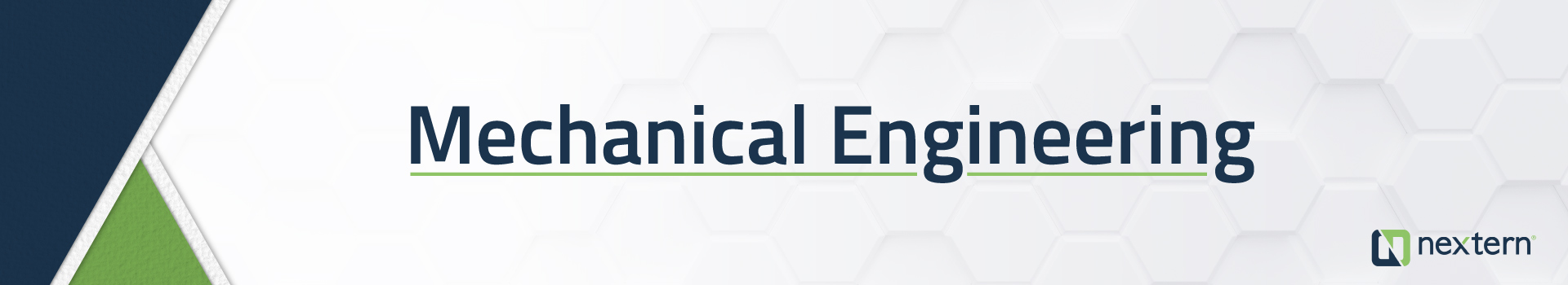 Nextern website banner features text "Mechanical Engineering" with Nextern logo