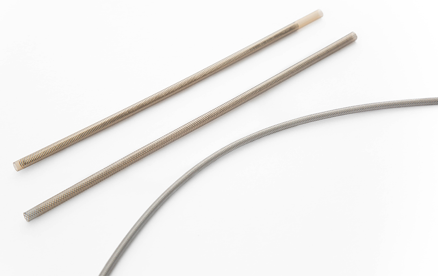 Coiled and braided shafts used by Nextern in medical device production